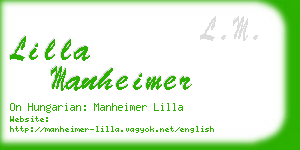 lilla manheimer business card